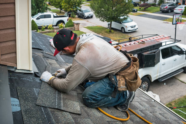 Professional Flat Roof Repair technician working in Curtisville, PA